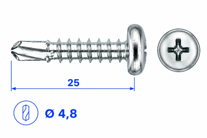 VIJAK DIN 7504 N 4,8x25